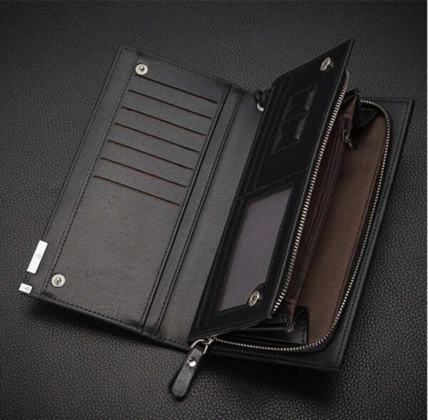 Unisex Leather Long Wallet - 1 Pc Multicolor Stylish Storage - Image 5