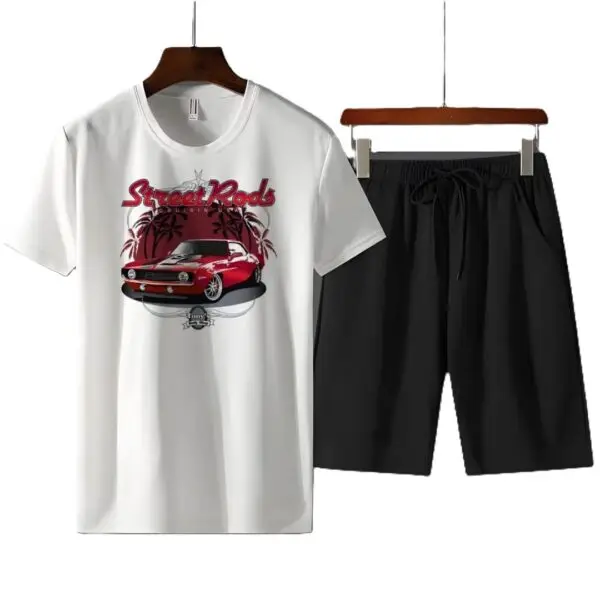 Cotton Printed T-Shirt & Shorts Tracksuit
